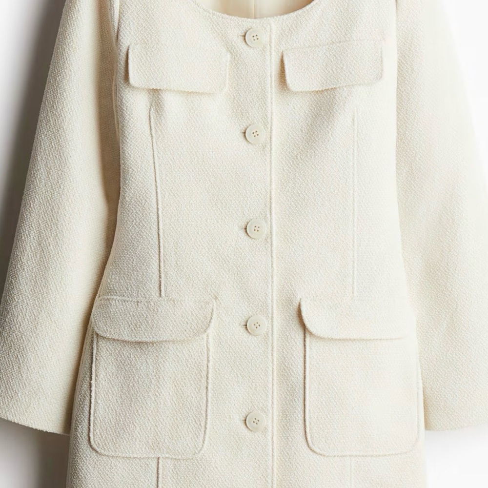 Elegant Cream Women's Coat